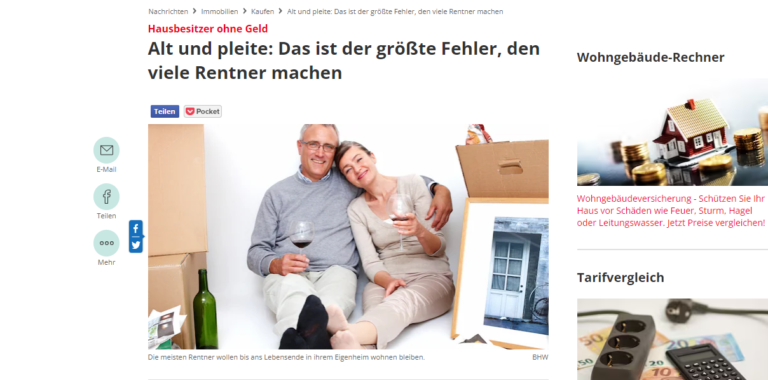 Screenshot of the Focus Online website