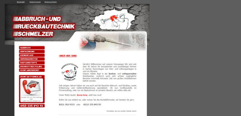 Startseite von https://www.abbruch-schmelzer.de/
