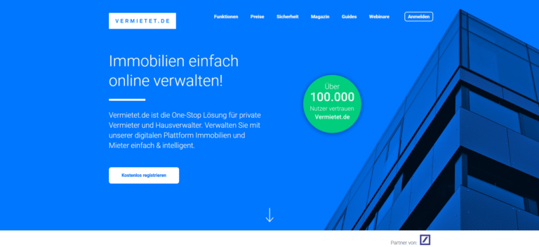 Webseite von vermietet.de