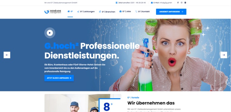 Die Startseite von g2-service.de