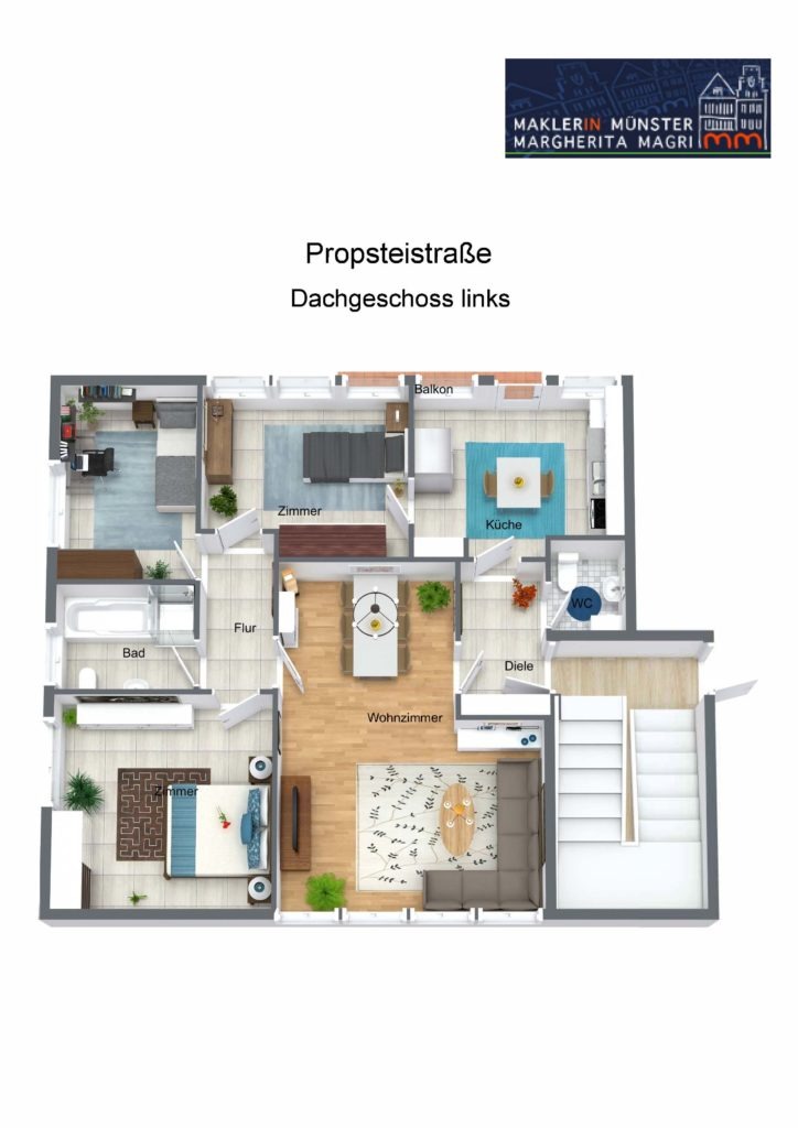 Grundriss von ETW Propsteistraße DG