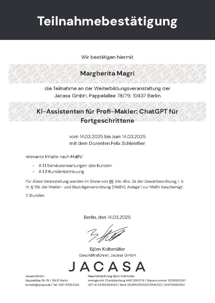 KI-Assistenten für Profi-Makler ChatGPT für Fortgeschrittene