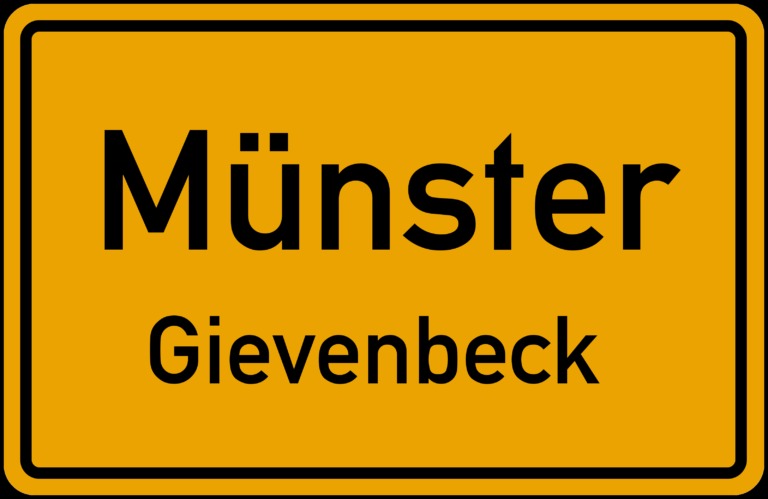 Ortsschild Münster Gievenbeck