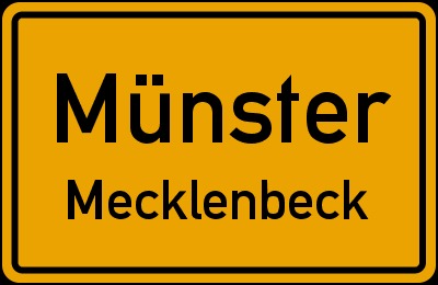 Ortsschild Münster Mecklenbeck