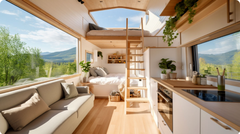 Cozy Tiny House in the mountains, surrounded by nature and an impressive view of the mountains.