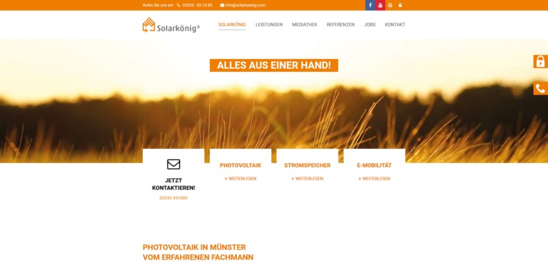 Startseite von Solarkönig