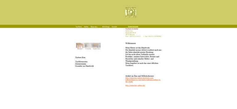 Startseite von https://tischlereikux.de/