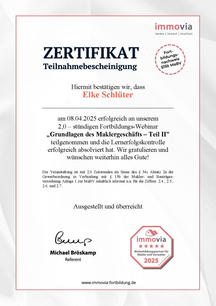 Grundlagen des Maklergeschäfts