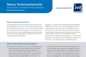 Kundeninformation Widerrufsrecht