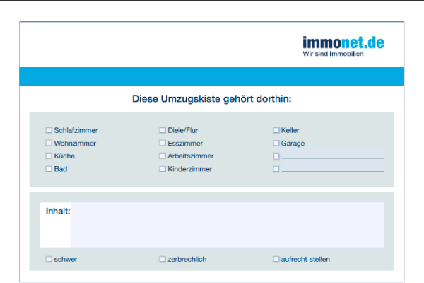 Umzug Aufkleber