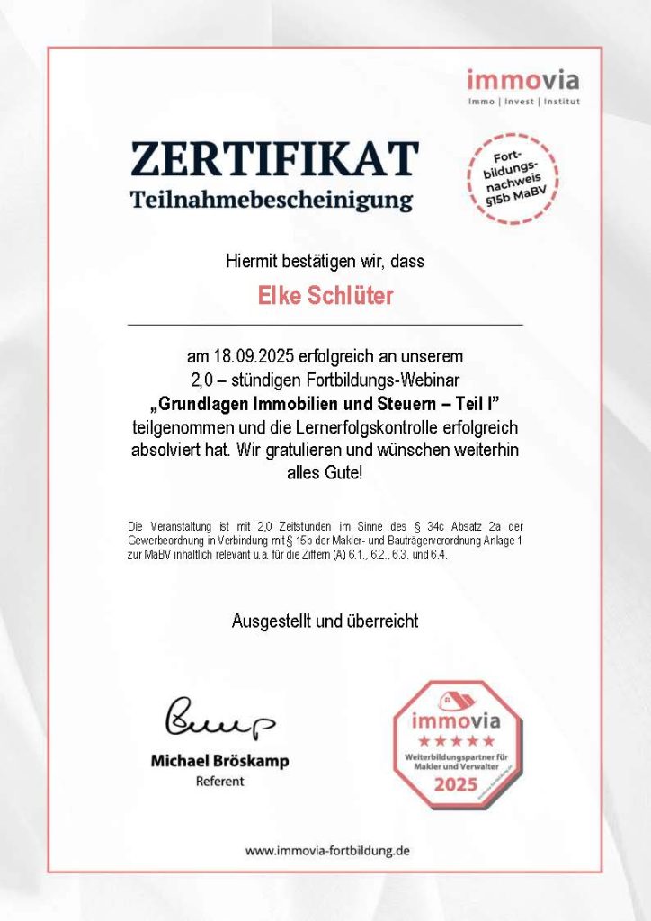 Grundlagen Immobilien und Steuern